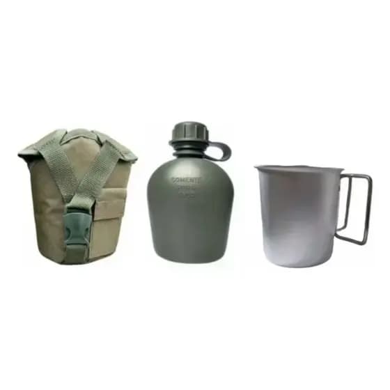 KIT CANECO DE ALUMÍNIO + CANTIL + PORTA CANTIL
