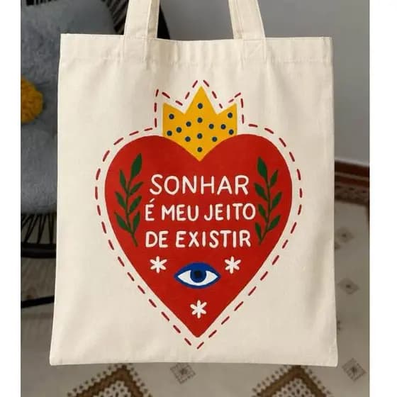 Bolsa Ecológica Ecobag Estampas Tropicais - Sacola 30x40cm - 100% Algodão