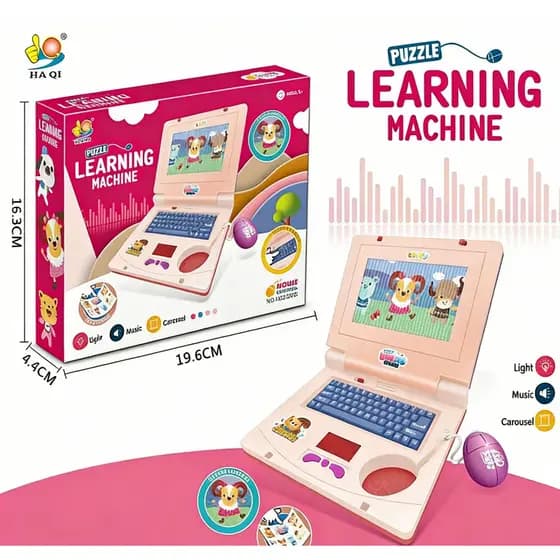 Máquina de aprendizagem de educação infantil para simulação de crianças | Com computador de quebra-cabeça de luz sonora