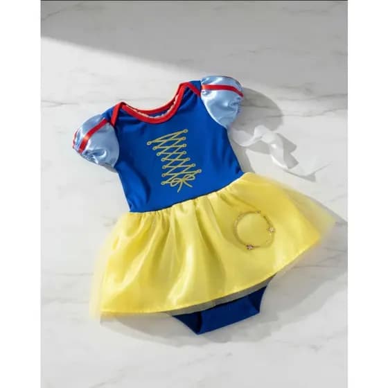 Body Branca De Neve de Bebê Tematico Mesversário - Festa - Mesversario