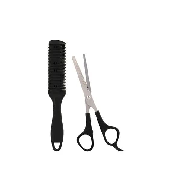 Kit Profissional De Cabeleireiro Toki – Conjunto Com Tesoura E Pente Desbastador
