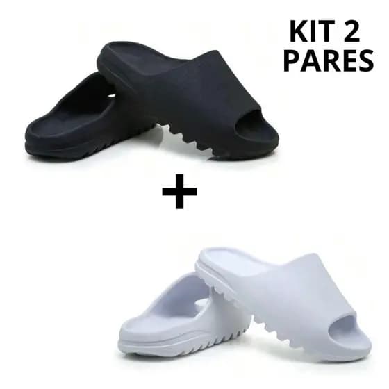 Kit 2 Pares Chinelo Masculino Feminino Nuvem Slide Leve Confortável Ortopédico - Envio Rápido