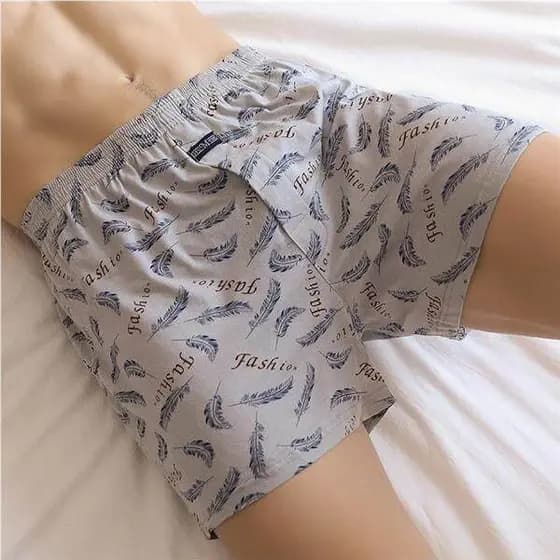 Calças de seta de algodão roupa interior masculina Boxer roupa interior família pijamas pele-amigável confortável solto