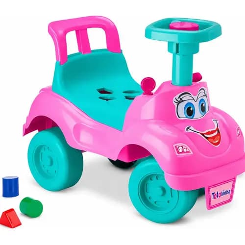 Totokinha Clássica Rosa Carrinho Brinquedo Infantil Menina Rosa Quadriciclo Criança Pequena Presente