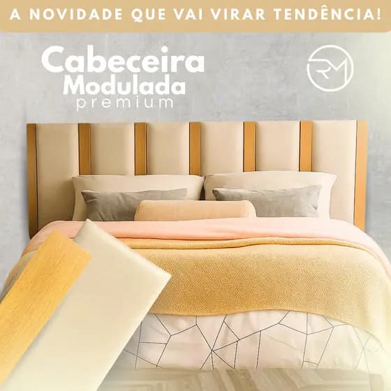 Cabeceira Modulada Premium + Ripas MDF – Fácil Instalação e Envio Rápido!
