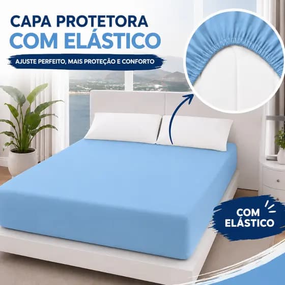 Protetor De Colchão Casal Box resistente Capa De Colchão Antiácaro com elástico