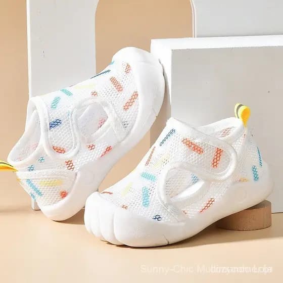 Sandálias Infantis De Verão Com Malha De Ar Respirável 1-4T Baby Unisexo Sapatos Casuais Antiderrapantes Sola Macia Prim