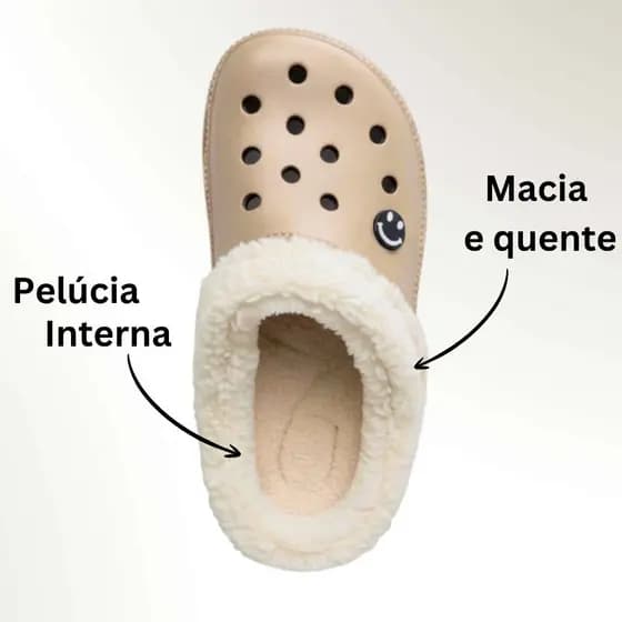 Babuche com Pelúcia Removível 2 em 1 Yvate - Unissex - Chinelo Casual Confortavel