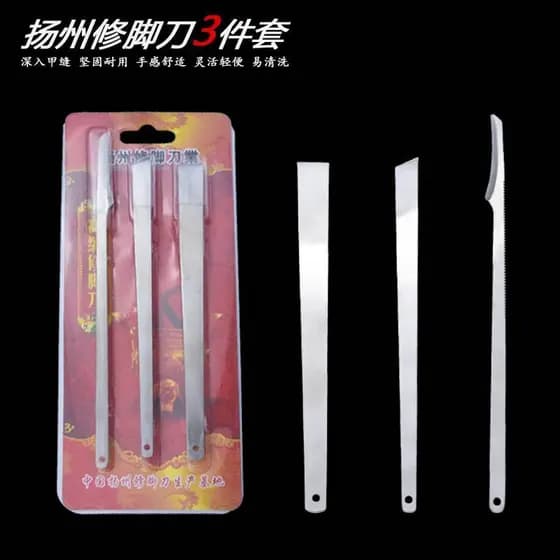 Aço inoxidável Yangzhou três facas pedicure faca conjunto esfoliante calos faca de corte pedicure ferramenta 16CM