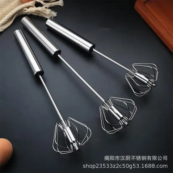 Batedor de ovos semiautomático, creme de agitação de aço inoxidável, batedor Manual, batedor de ovos, ferramenta de cozi