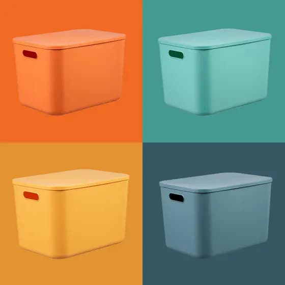 Caixa de armazenamento de armazenamento Desktop escritório papelaria caixa de armazenamento retangular cesta de armazena