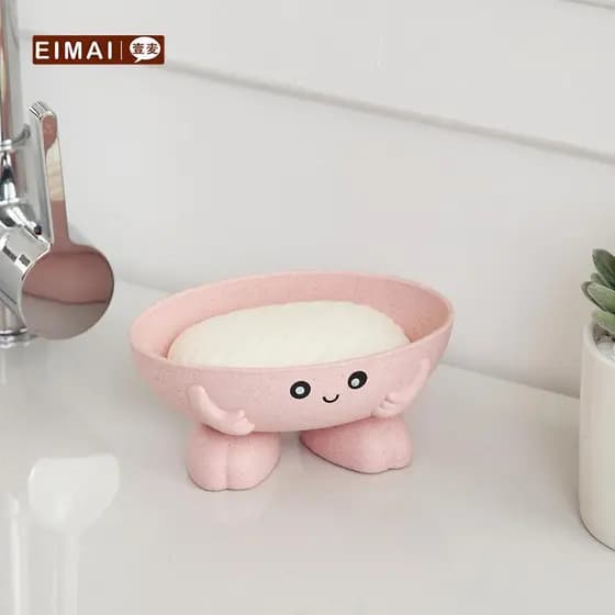 Caixa de sabão dos desenhos animados criativo dreno toalete caixa de sabão toalete bonito filtro de água Rack de sabão t
