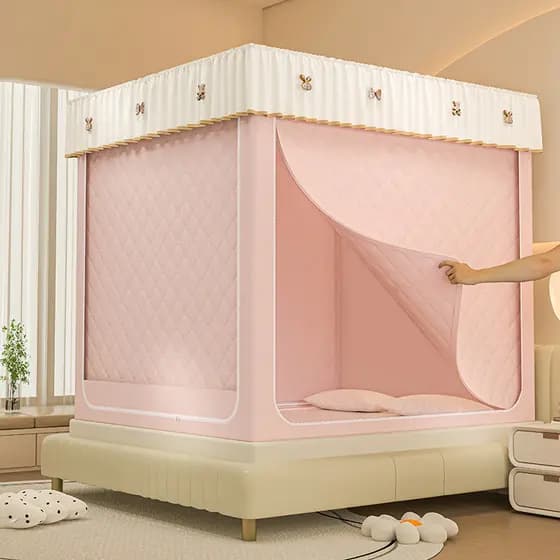 Venda Quente Novo estilo classe A engrossado acolchoado sombreamento tenda tipo zíper cor sólida tipo tenda isolamento a