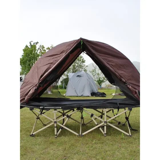 Tenda Off-round de 1.5 kg, barraca de acampamento com tapete, barraca de soldado único, barraca de acampamento ao ar liv
