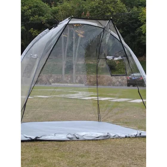 Barraca de banho dupla para banho de sol, barraca transparente completa, barraca de praia para banho de sol, barraca de