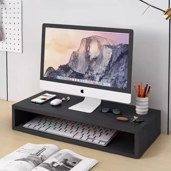 Rack elevado para computador, suporte para tela de mesa, teclado, rack de armazenamento, escritório, Base elevada