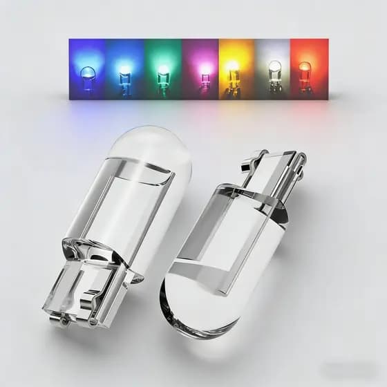 T10 RGB 5050 6 SMD LED À Prova D’Água com Controle Remoto para Veículos Automotivos Silicone, sem som