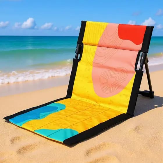 Amazon cadeira de praia ao ar livre à beira-mar cadeira dobrável jardim reclinável dobrável cadeira portátil almofada ch