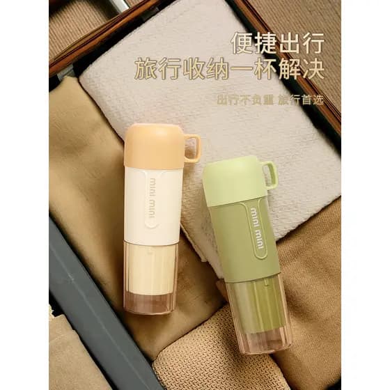 Conjunto de copo de lavagem de viagem três-em-um copo de enxaguatório bucal de viagem suprimentos copo de escova de dent