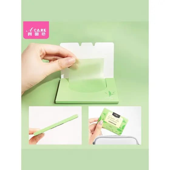 < Papel absorvente de óleo A1pq201-Fácil de usar tecido facial portátil tecido facial masculino desengordurante facial p