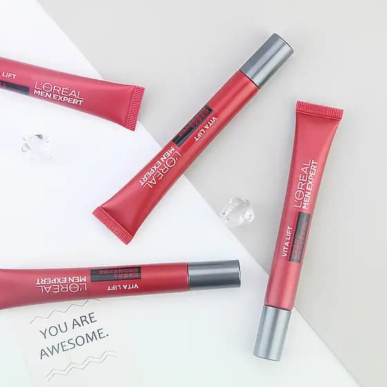 L'Oreal Creme para os olhos masculino antirrugas dedicado firmador afiado pode melhorar o levantamento hidratante 15ml m