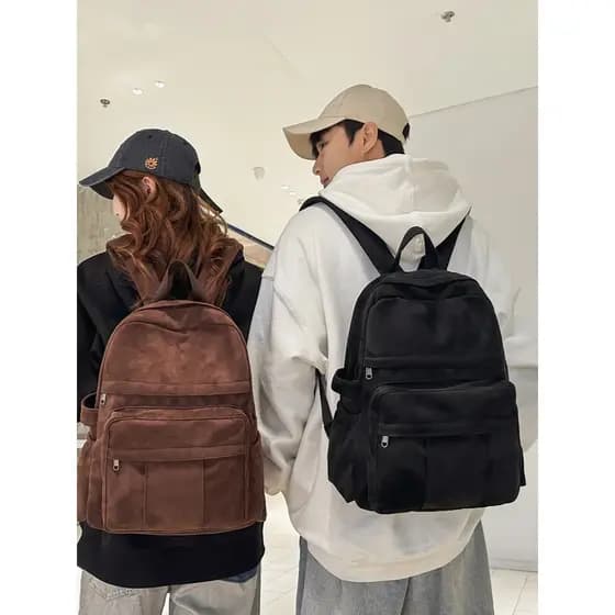 Mochila feminina Retro grande capacidade simples estudante do ensino médio mochila feminina versão coreana moda na moda