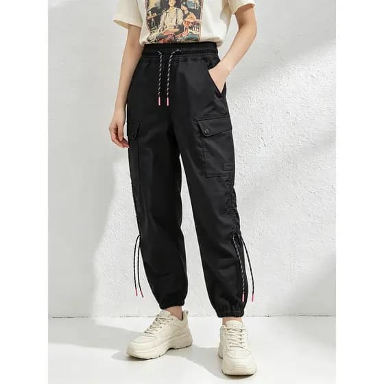 Capaz JEANS primavera verão fino feminino Casual macacão cintura elástica na moda calças funcionais único Tencel calças