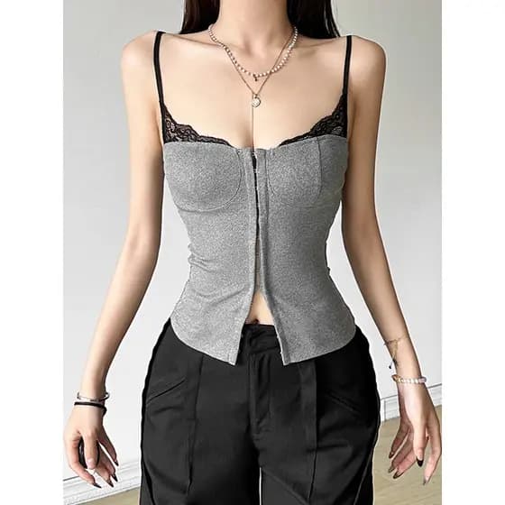 Regata Feminina De Cor Sólida slim Fit