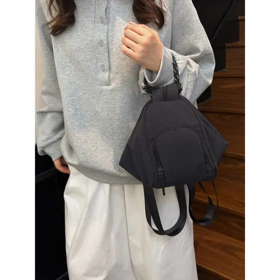 Simples All-Match mochila de lona 2025 outono inverno novo estilo Unisex um pacote de três propósitos saco do mensageiro