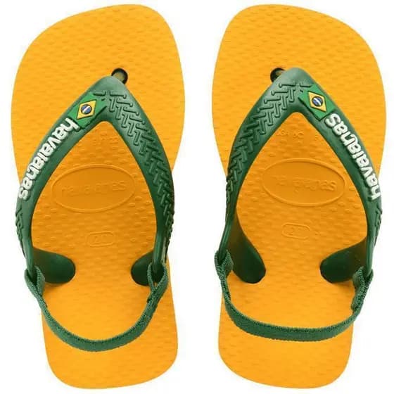Chinelo Infantil Havaianas Baby Brasil Logo Amarelo Branco Rosa Pop Infanto Juvenil C/ Elastico Promoção
