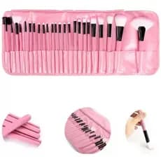Kit 24 Pincéis Para Maquiagem Com Cerdas Sintéticas