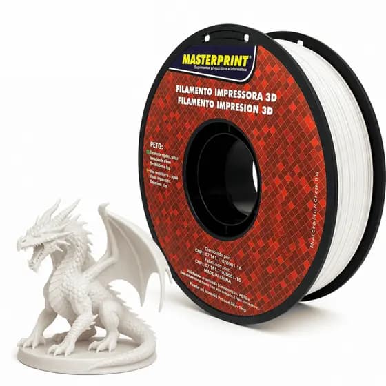 Filamento PETG/PLA MasterPrint Premium 1KG Impressora 3D Várias Cores