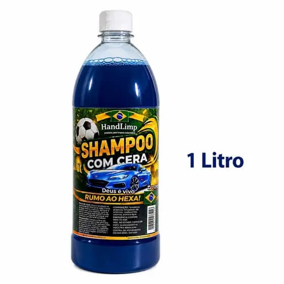 SHAMPOO AUTOMOTIVO CONCENTRADO COM CERA DE CARNAÚBA 1L RENDE 50L ALTO RENDIMENTO