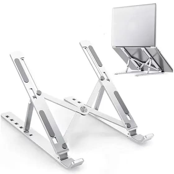 Suporte Dobrável para Notebook em Alumínio, Ergonômico e Antiderrapante