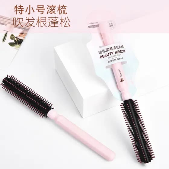 Pente de rolamento superfino rosa pequeno pente de rolamento de cabelo estilo pente de cabelo secagem de cabelo pente de