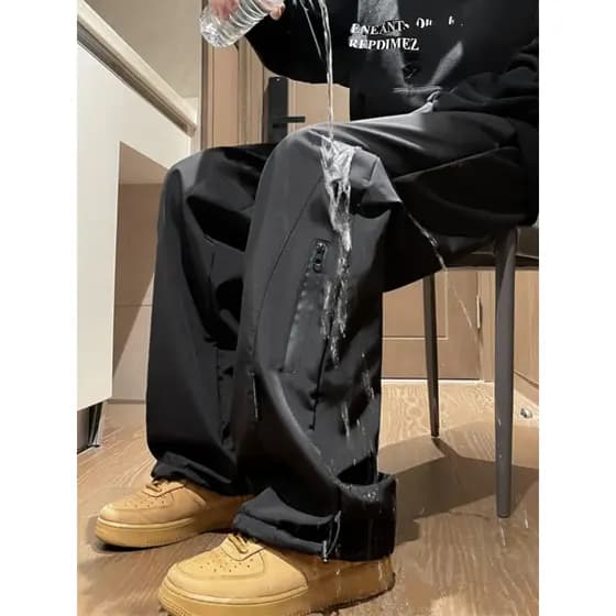 Americano Retro macacão jaqueta masculina High street street Wear ao ar livre à prova dwaterproof água caminhadas calças
