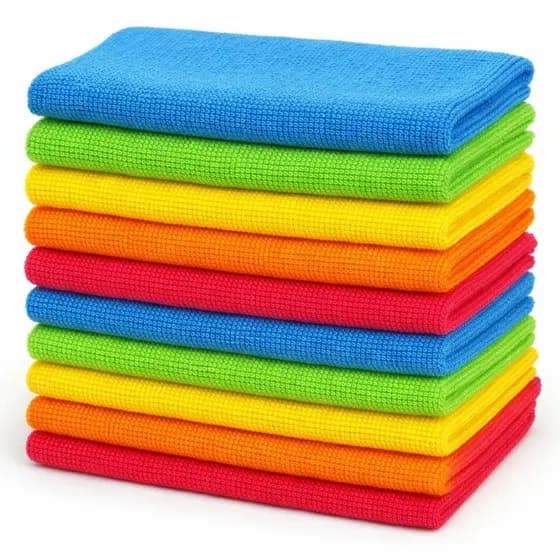 Kit de Panos de Microfibra Multiuso Alta Absorção para Limpeza Doméstica