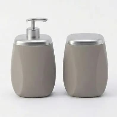 Kit Banheiro Lavabo Luxo Diamante Porta Sabonete e Porta Algodão