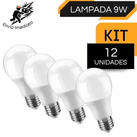 Lampada de Led 9w Bulbo Bivolt Branco Frio 6500K para Casa e Comércio
