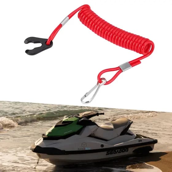 Cordão Segurança Jetski Corta Corrente Chave Yamaha Seadoo Clip Colete Lancha Barco