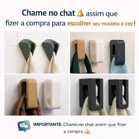 Gancho Suporte para Pano de Prato e Toalha Vários Modelos e Cores (Kit 5+) porta toalhas pano prato cozinha lavanderia