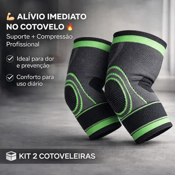 Kit 2 Cotoveleira Ortopédica Compressao Ajustável Academia Epicondilite Fitness Protetor Cotovelo