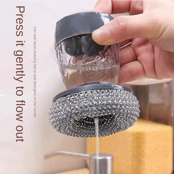 Escova para panelas Ferramenta útil Escova automática para lavar louça líquida Cozinha Escova para panelas domésticas Es