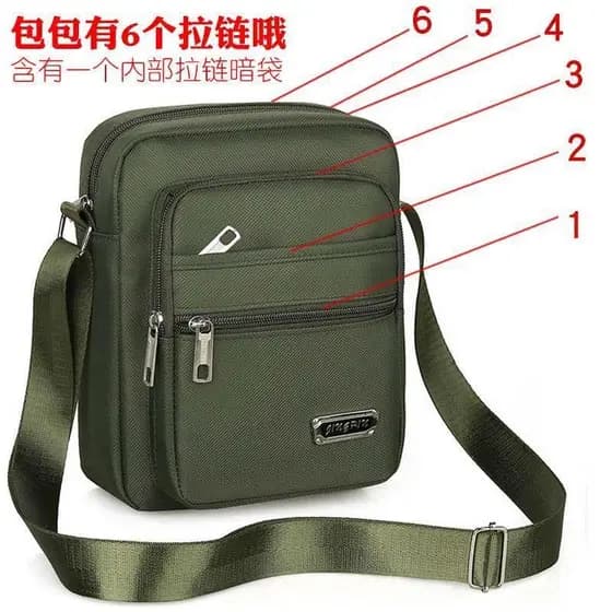 Bolsa masculina Oxford pano bolsa de ombro bolsa mensageiro Casual bolsa de lona masculina mochila pequena maleta de neg