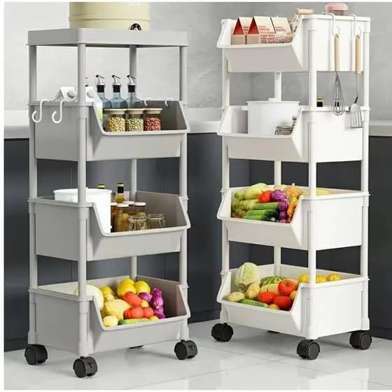 Ela prateleira carrinho doméstico removível lanche prateleira de armazenamento cozinha sala de estar banheiro Multi-cama