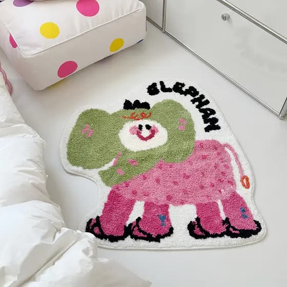 Vento dopamina série em forma especial imitação de caxemira tapete dos desenhos animados decoração do quarto das criança