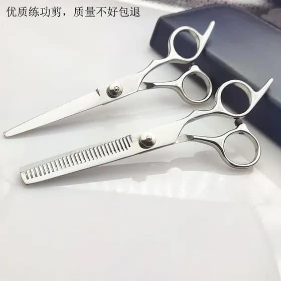 Tesoura de cabeleireiro doméstica clássica com cauda oblíqua, tesoura de corte de cabelo profissional, fábrica