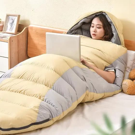Saco de dormir adulto acampamento ao ar livre para baixo saco de dormir inverno engrossado ao ar livre menos 30 graus fo