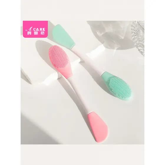 Escova de máscara A1pq801-Silicone escova de lavagem facial escova de limpeza de poros limpo Manual de duas cabeças esco