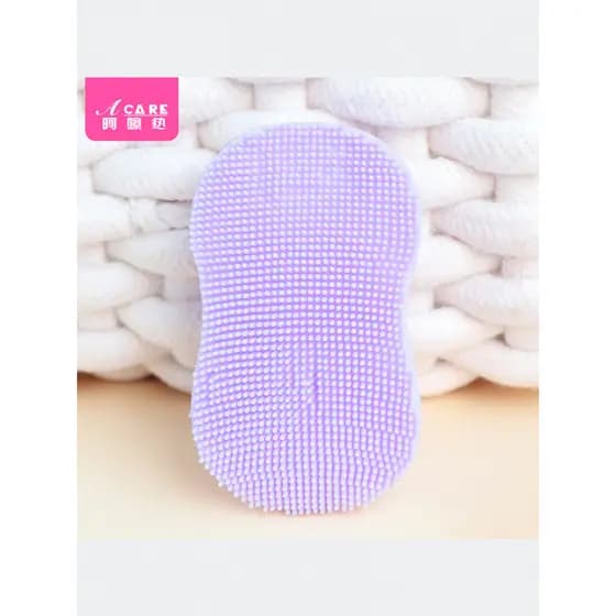 Escova de lavagem facial AA1sq801-Roxo Escova de limpeza Silicone Dupla face Manual Escova de lavagem facial Escova de l